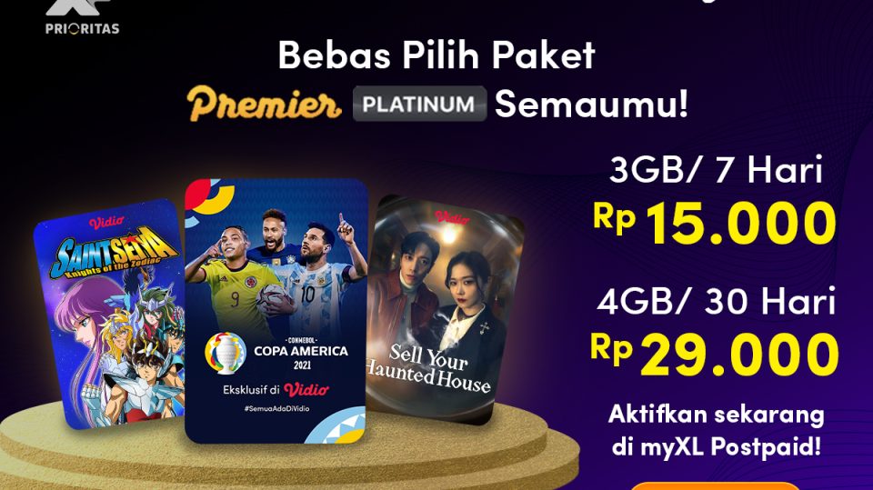 Promo XL Prioritas, Beli Paket Vidio Bayar Setelah Nonton!