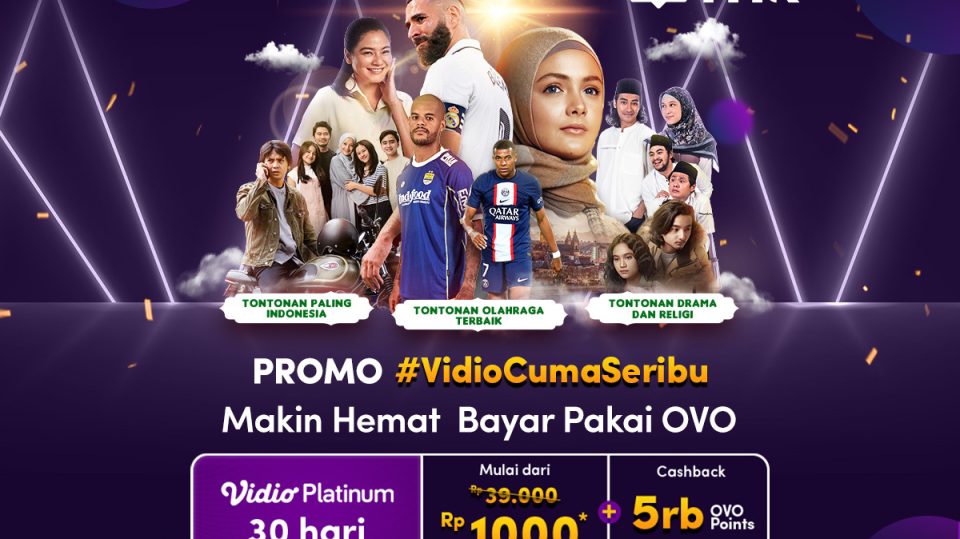Cashback OVO Points, Beli Vidio Platinum 30 Hari Makin Murah!