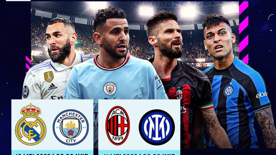 Jadwal Streaming Liga Champions Semifinal Leg Pertama