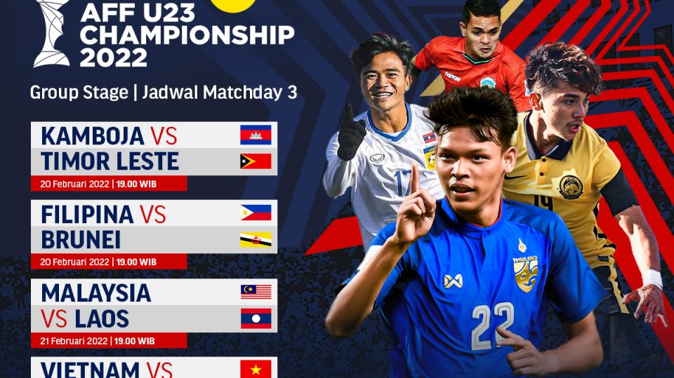 Jadwal Piala AFF U-23 2022 Matchday 3 Live Streaming di Vidio