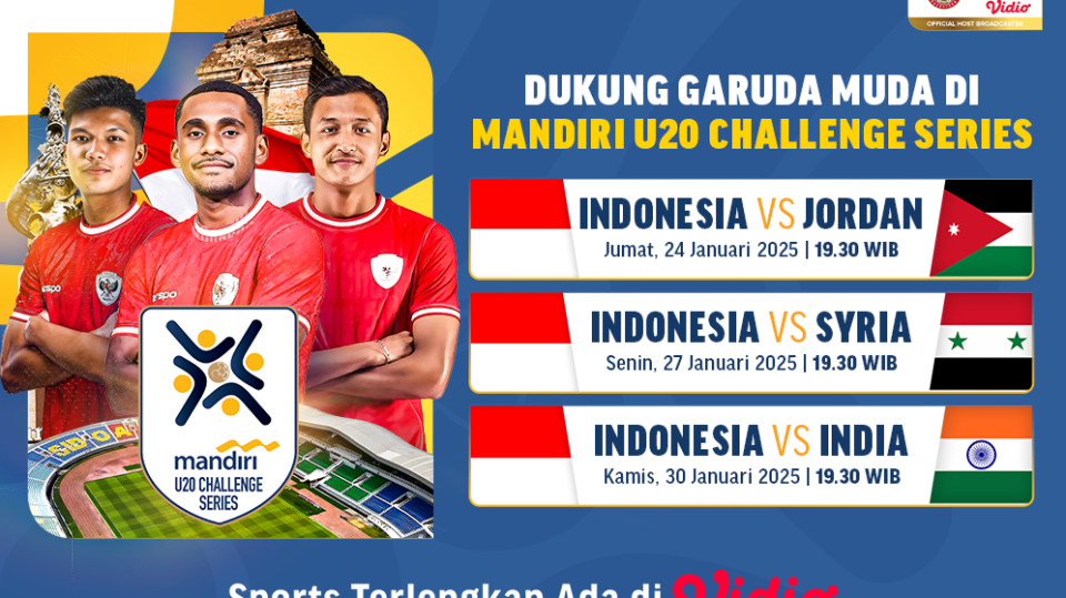 jadwal siaran langsung timnas indonesia di mandiri challenge cup u-20