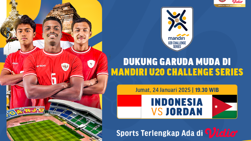 jadwal siaran langsung timnas indonesia vs jordan mandiri challenge cup u-20