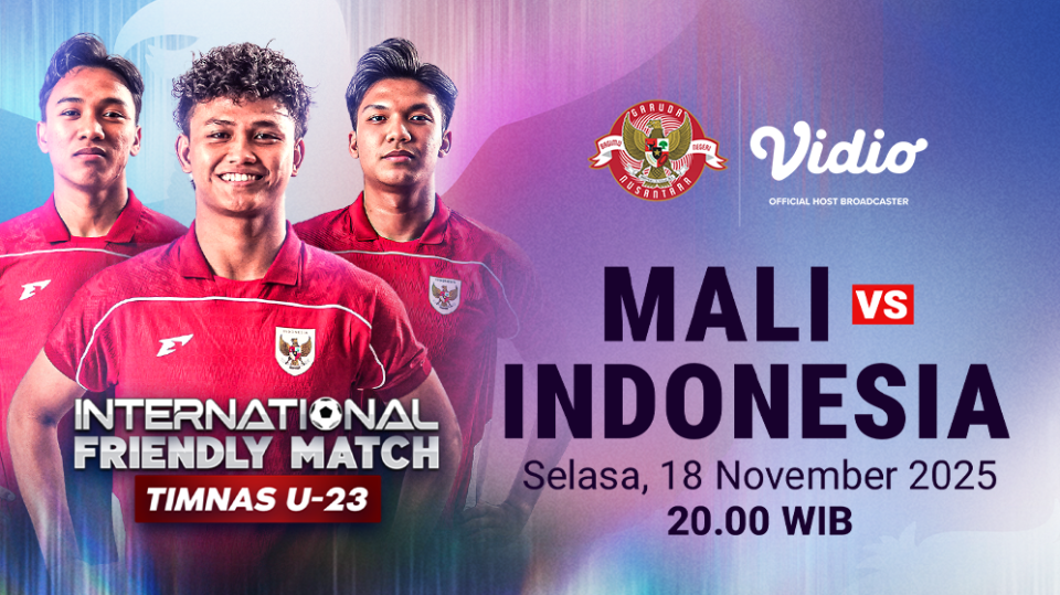 Saksikan Friendly Match U-23 Timnas Indonesia vs Mali di Vidio.