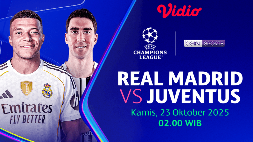 Saksikan Real Madrid vs Juventus eksklusif di Vidio. (dok. vidio.com)
