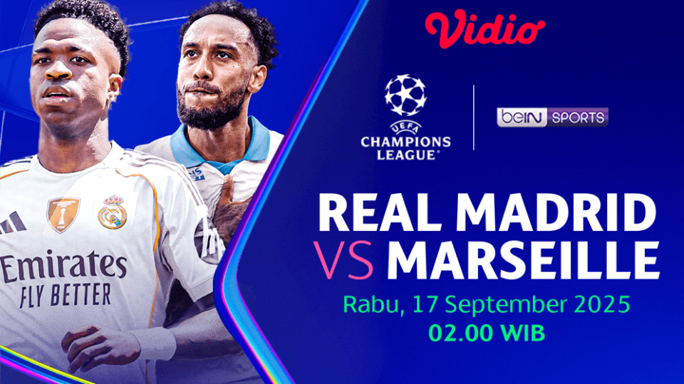 Live streaming Real Madrid vs Marseille eksklusif di Vidio. (dok. vidio.com)