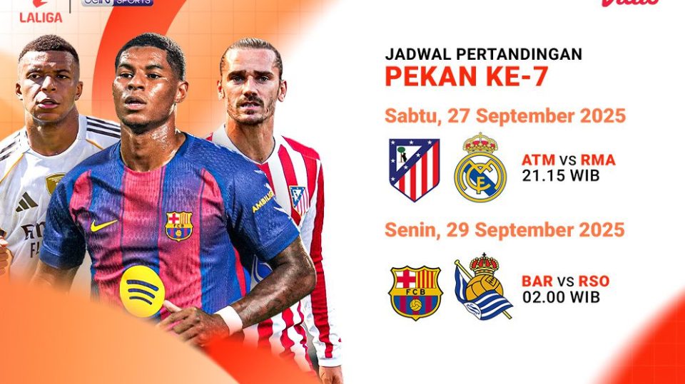Jadwal LaLiga matchweek 7 eksklusif di Vidio. (dok. vidio.com)