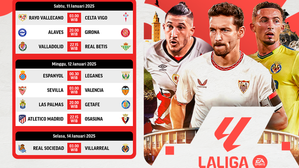 jadwal siaran langsung liga spanyol matchweek 19