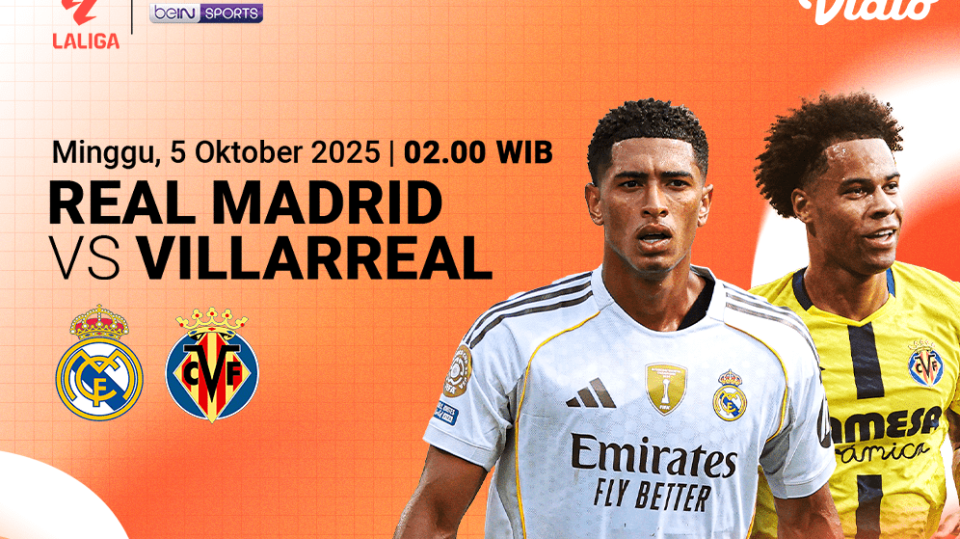 Live streaming Real Madrid vs Villarreal eksklusif di Vidio. (dok. vidio.com)