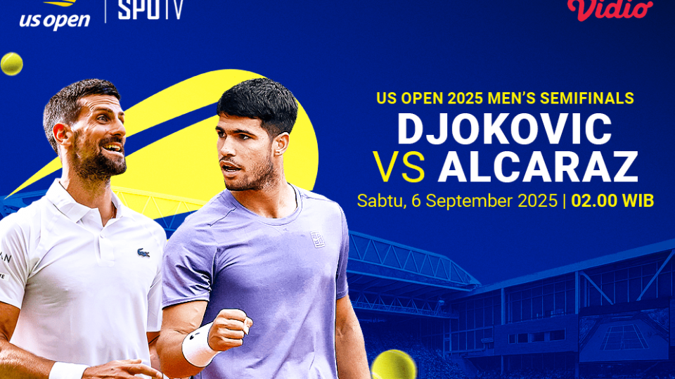 Live streaming US Open 2025 semi final eksklusif di Vidio. (dok. vidio.com)