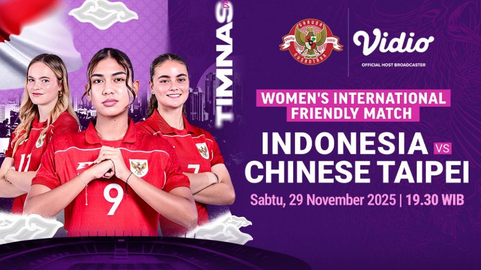 Saksikan Timnas Indonsesia Putri vs Chinese Taipei di Vidio.