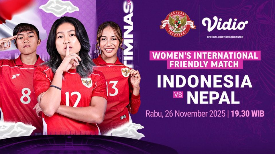 Saksikan Timnas Indonesia Putri vs Nepal eksklusif di Vidio.