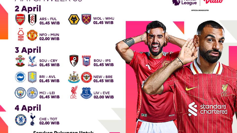 Liga Inggris 2024/25 Matchweek 30