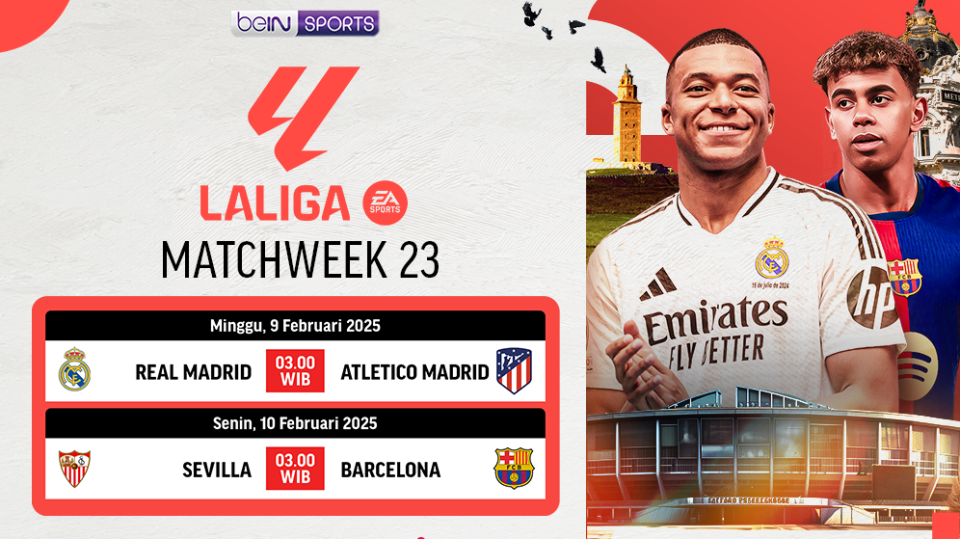 jadwal siaran langsung liga spanyol matchweek 23
