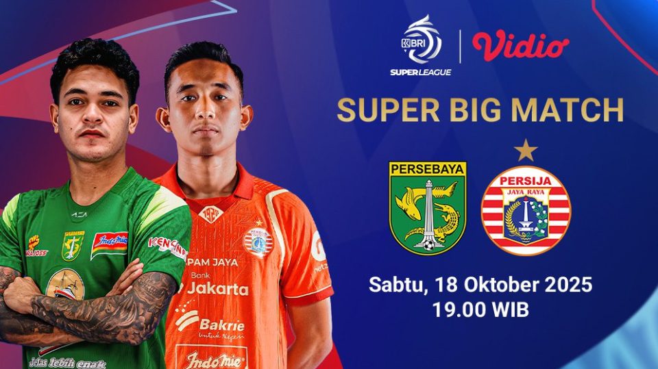 Saksikan BRI Super League Persebaya vs Persija eksklusif di Vidio. (dok. vidio.com)