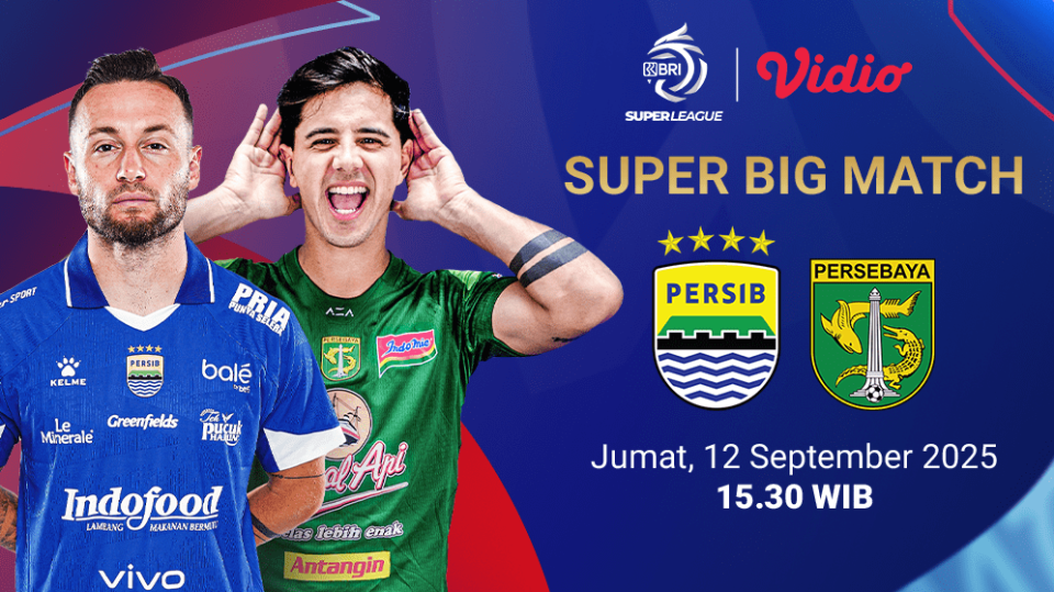 Live streaming Persib vs Persebaya eksklusif di Vidio. (dok. vidio.com)