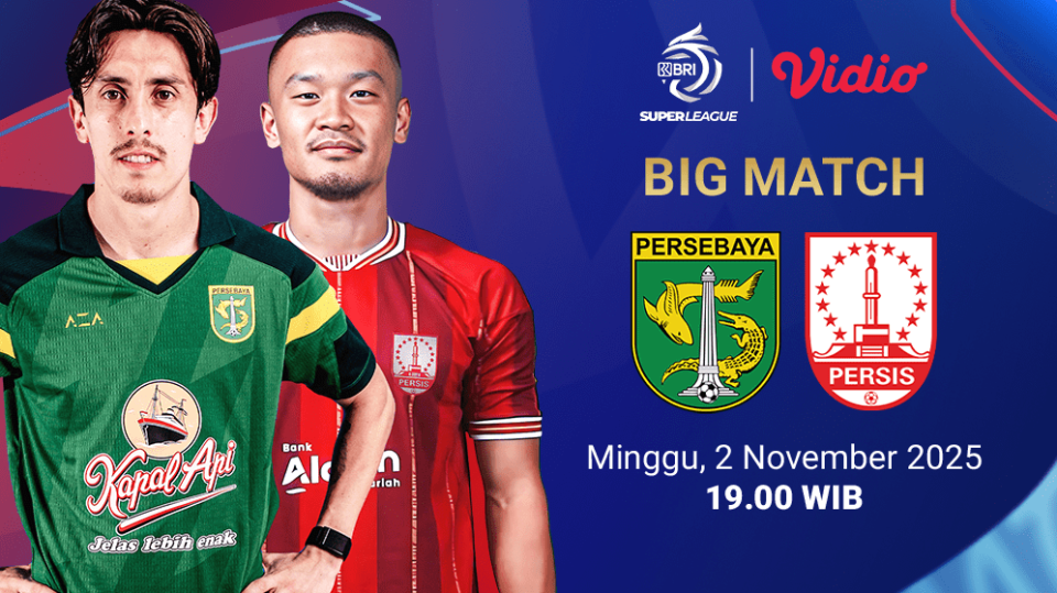 Jadwal dan saksikan Persebaya vs Persis Solo di Vidio.