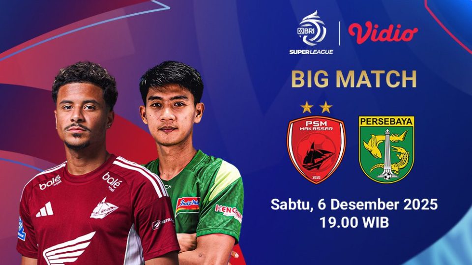 Saksikan PSM Makassar vs Persebaya eksklusif di Vidio.