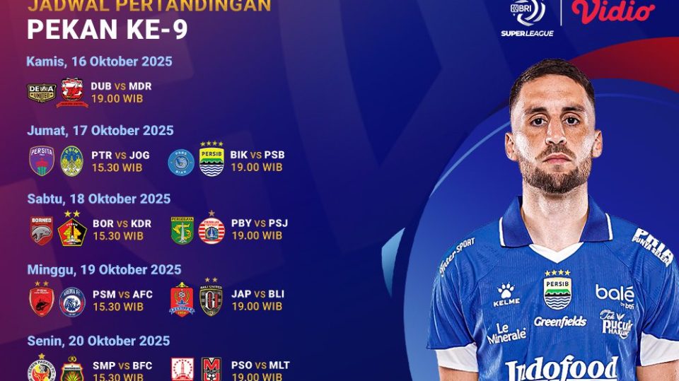 Saksikan BRI Super League matchweek sembilan eksklusif di Vidio. (dok. vidio.com)