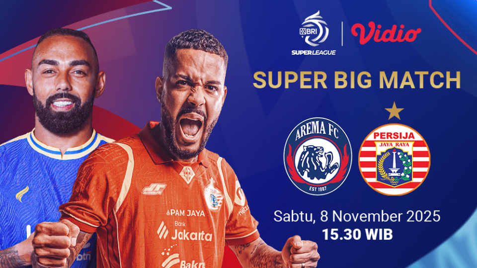 Saksikan Arema vs Persija eksklusif di Vidio.