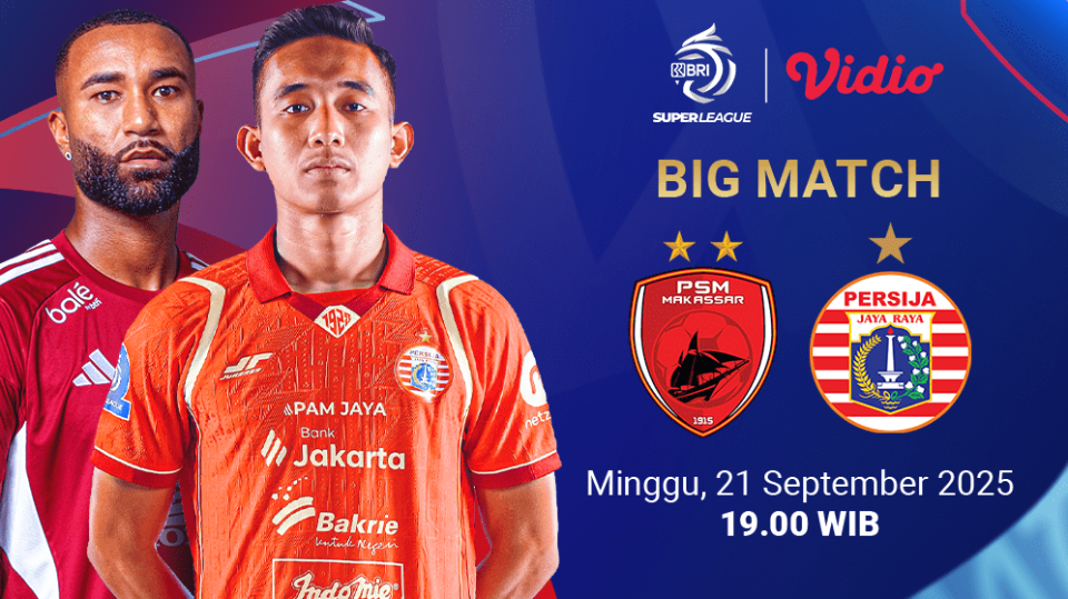 Live streaming PSM Makasar vs Persija eksklusif di Vidio. (dok. vidio.com)