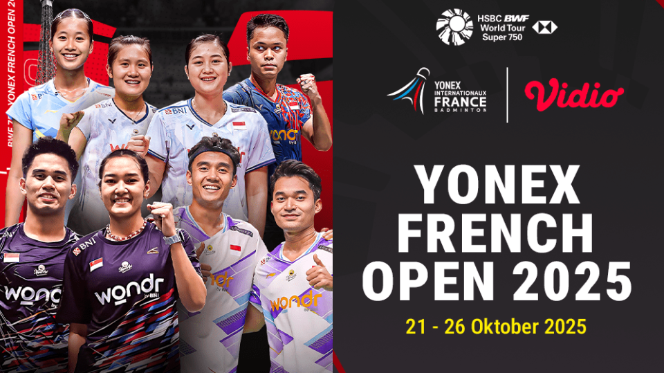 Saksikan Badminton Fench Open 2025 di Vidio. (dok. vidio.com)