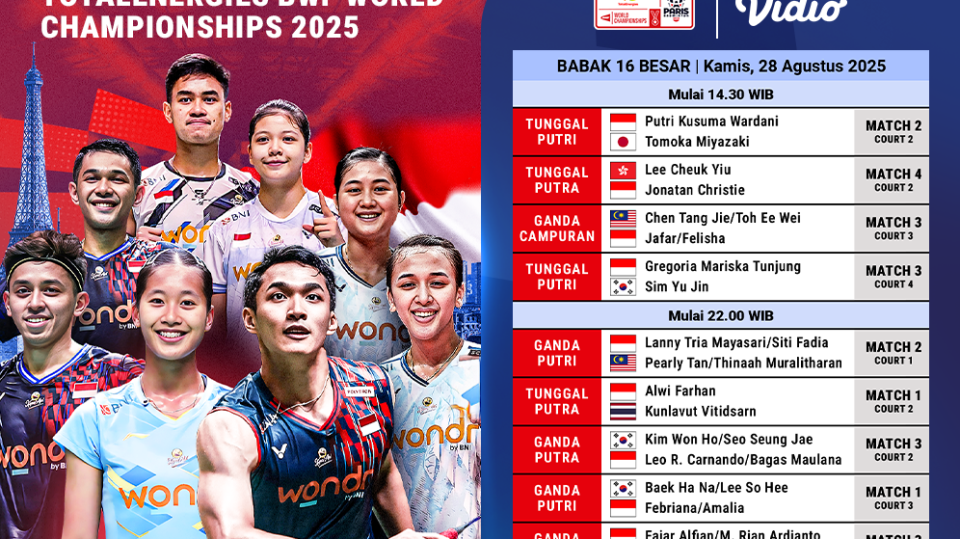 Live streaming BWF eksklusif di Vidio. (dok Vidio.com).