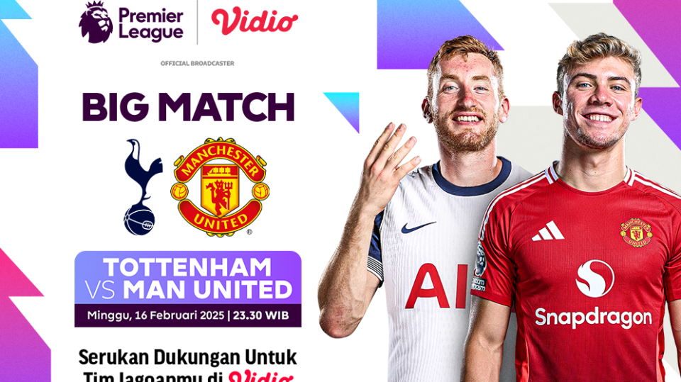 siaran langsung tottenham vs manchester united liga inggris