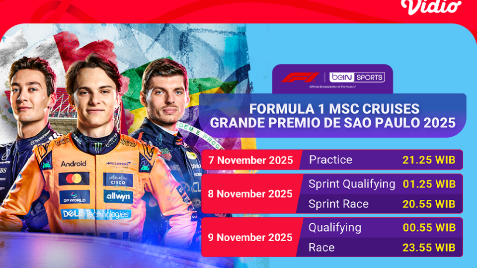 Saksikan F1 Sao Paulo eksklusif di Vidio.