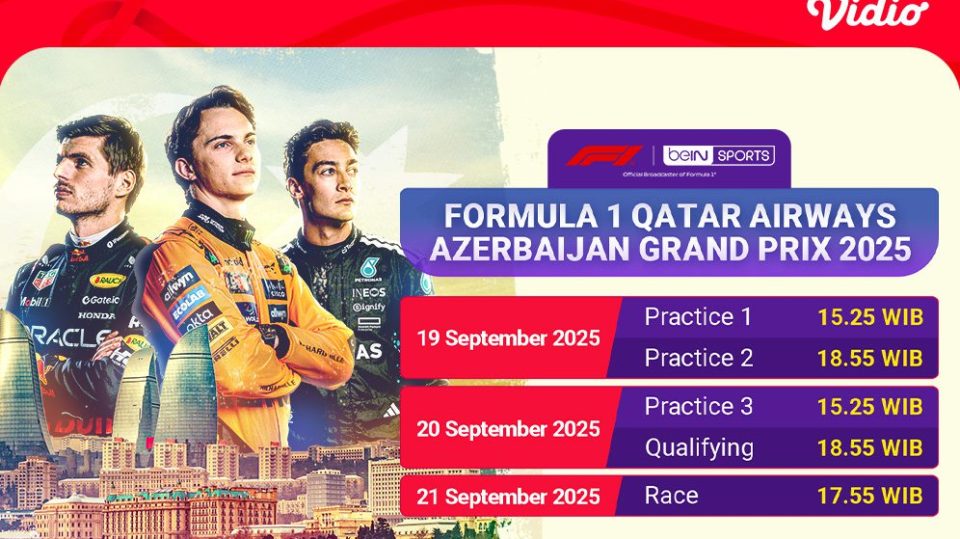 Live streaming F1 Azerbaijan eksklusif di Vidio. (dok. vidio.com)