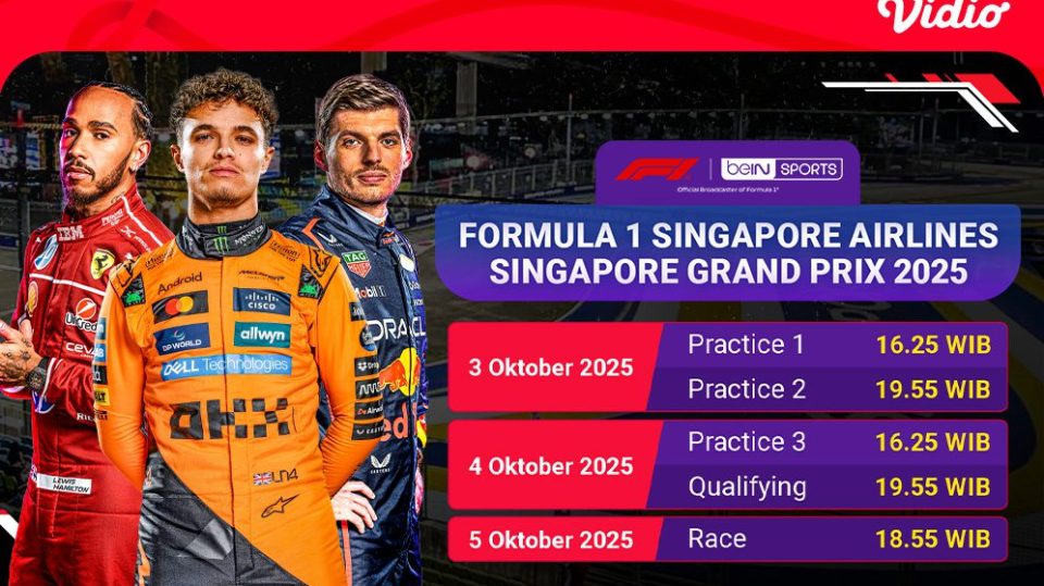 Live streaming F1 Singapore eksklusif di Vidio. (dok. vidio.com)