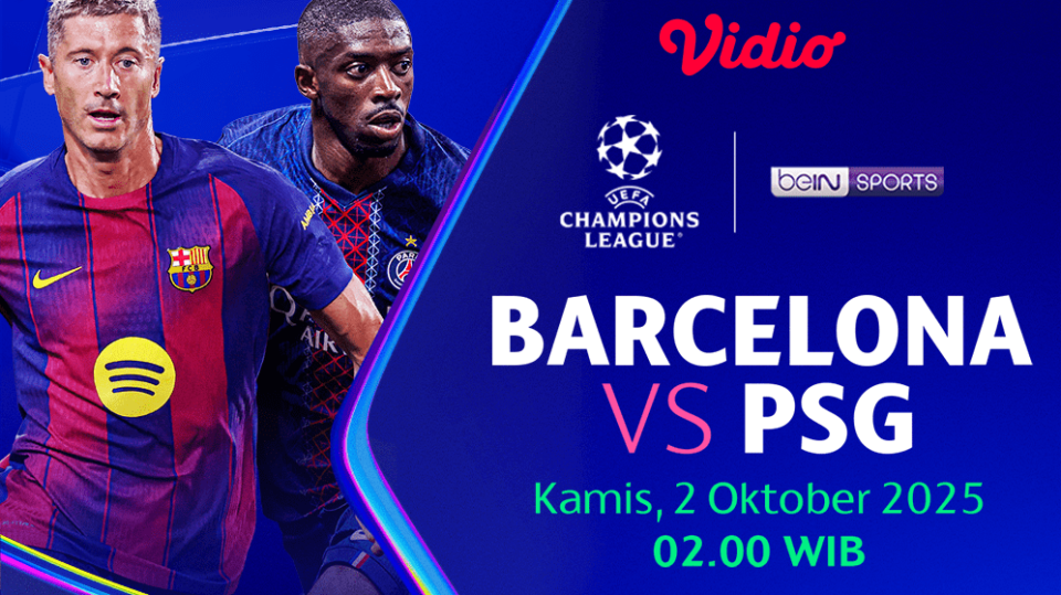 Live streaming Barcelona vs PSG eksklusif di Vidio. (dok. vidio.com)