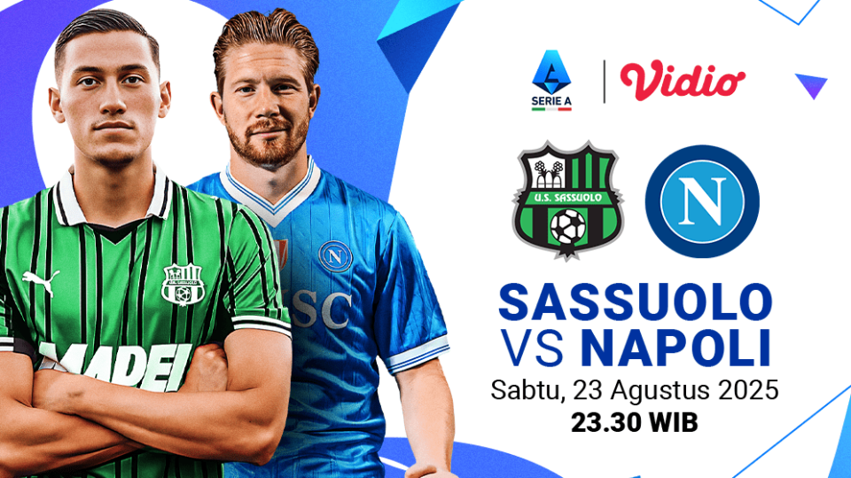 Live streaming Serie A Sassuolo vs Napoli eksklusif di Vidio (dok. vidio.com)
