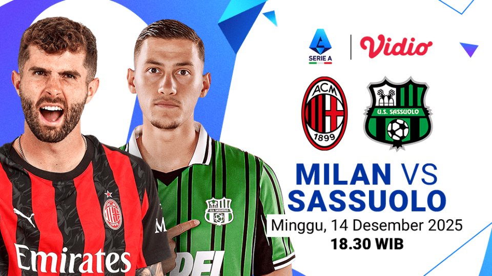 Saksikan AC Milan vs Sassuolo eksklusif di Vidio.