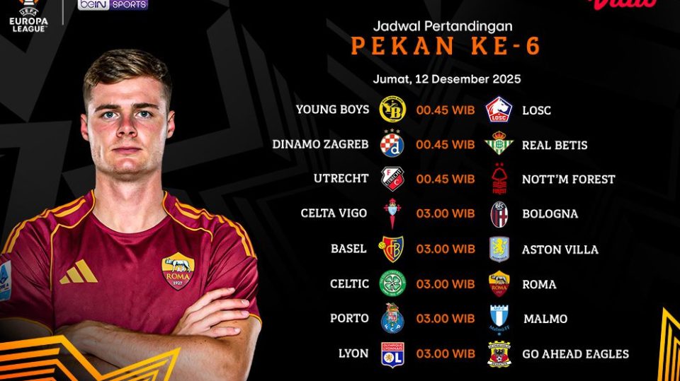 Saksikan UEL pekan ke-6 eksklusif di Vidio.