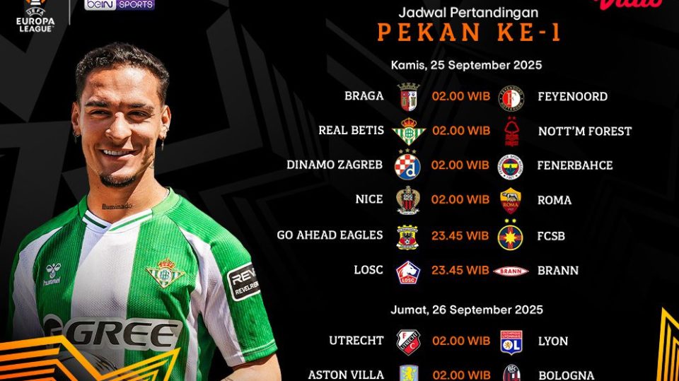 Jadwal Liga Eropa dan live streaming eksklusif di Vidio. (dok. vidio.com)