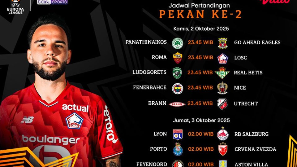 Jadwal Liga Europa dan nonton eksklusif di Vidio. (dok. vidio.com)
