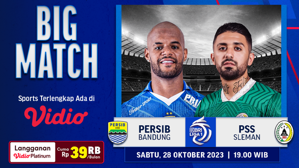 Jadwal dan link streaming Persib Bandung vs PSS Sleman, Sabtu 28 Oktober 2023, BRI Liga 1 2023/2024