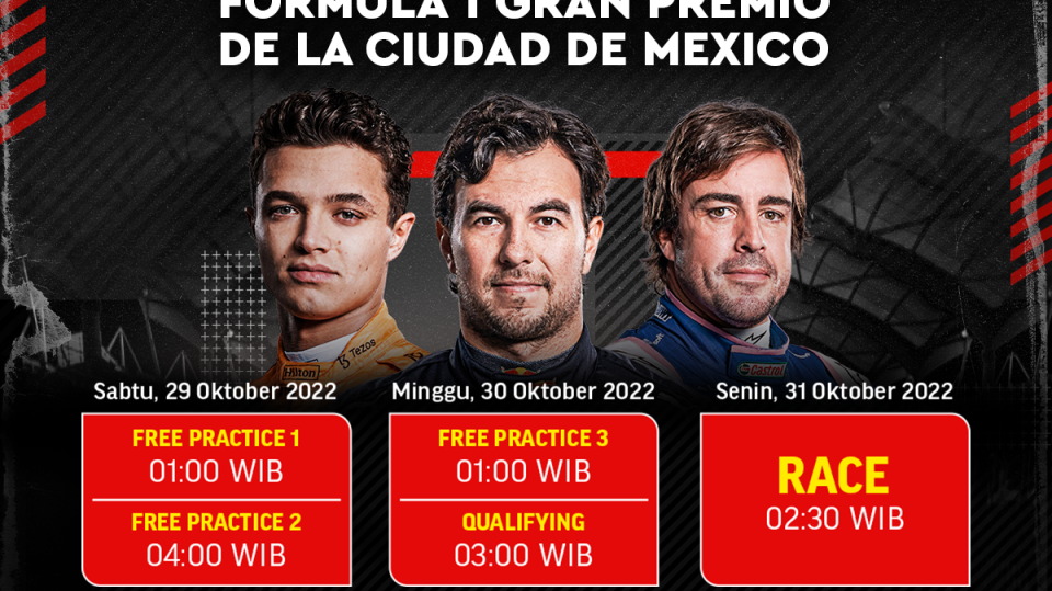 Jadwal F1 GP Meksiko 2022