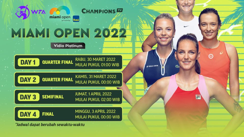Link Live Streaming WTA Tour - Miami Open 2022