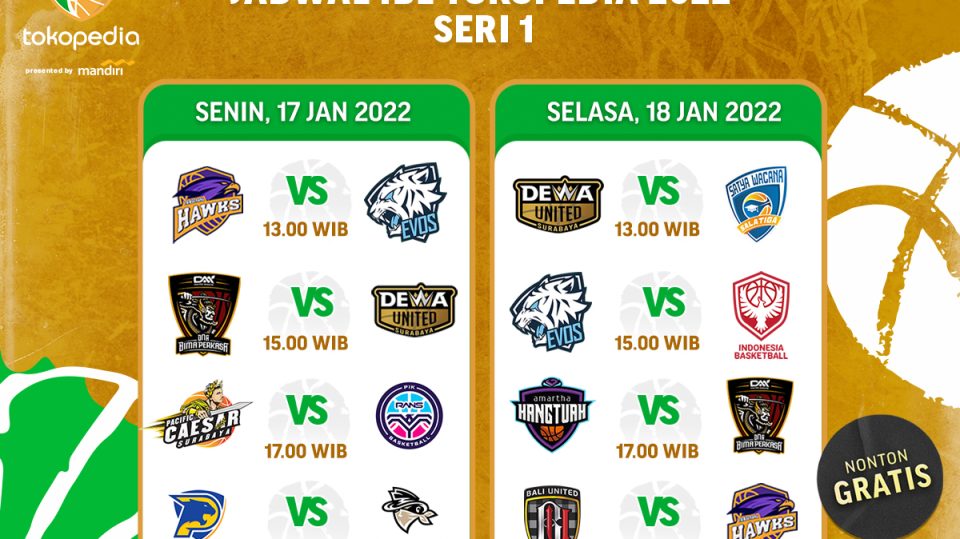 Inilah Jadwal Live Streaming Pertandingan IBL 2022 Seri 1 Hari Ini di Vidio