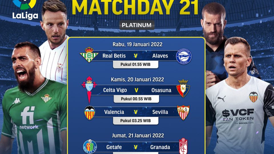 Saksikan, Jadwal Live Streaming La Liga 2021/22 Jornada 21 di Vidio