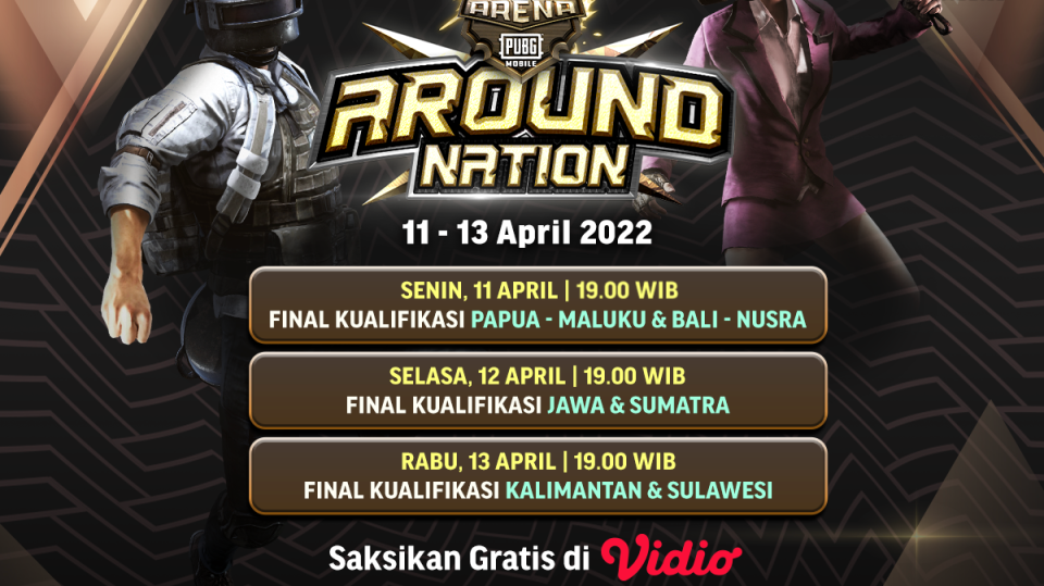 Yuk Saksikan Live Streaming Ultimate Arena PUBG Mobile Around Nation Championship 2022