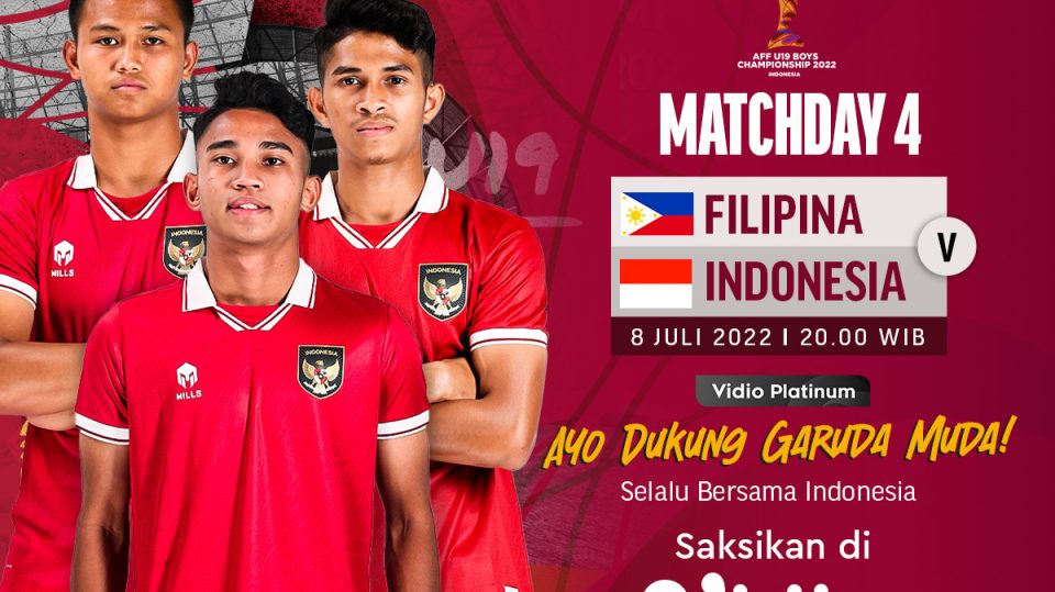 Live Streaming Indonesia vs Filipina di Piala AFF U-19 2022