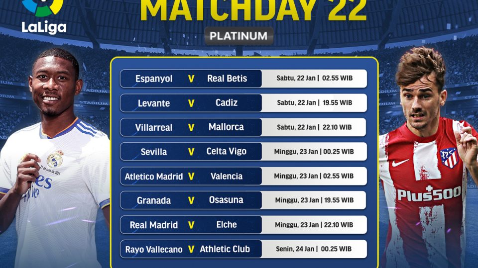 Jadwal La Liga 2021/22 Live Stream Pekan 22 di Vidio, Madrid Hadapi Elche
