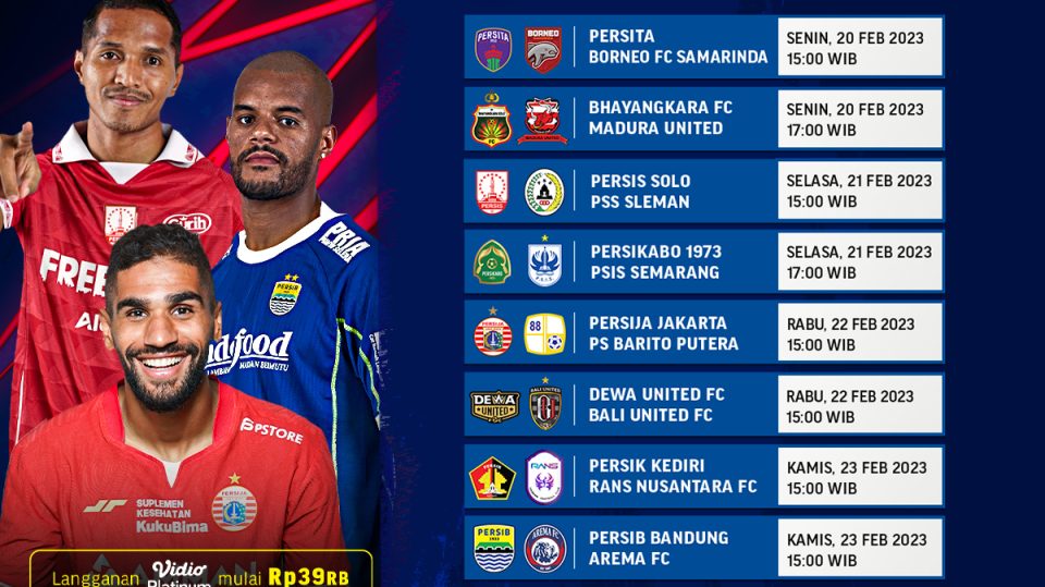 Jadwal Siaran Langsung BRI Liga 1 Pekan Ke-26