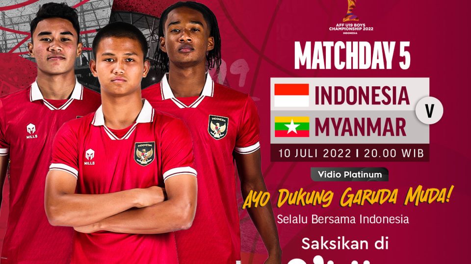 Live Streaming Indonesia vs Myanmar di Piala AFF U-19 2022