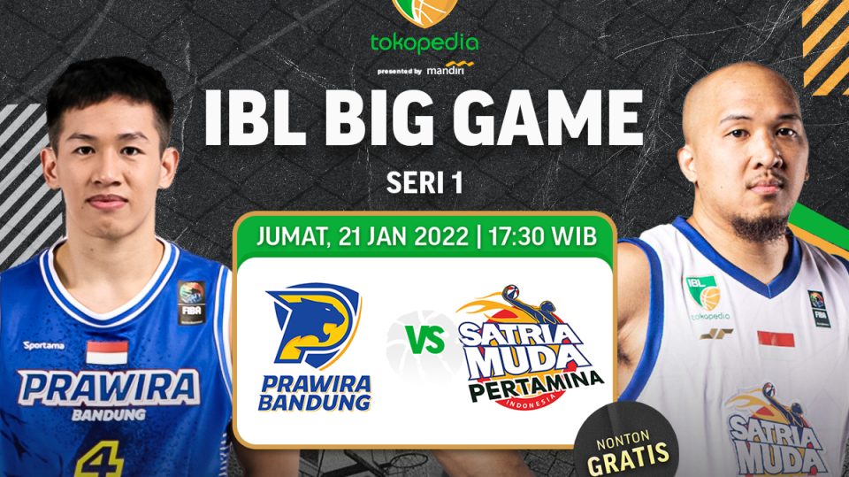Link Live Streaming IBL 2022 Seri 1 Sore Ini, Prawira Bandung vs Satria Muda Pertamina
