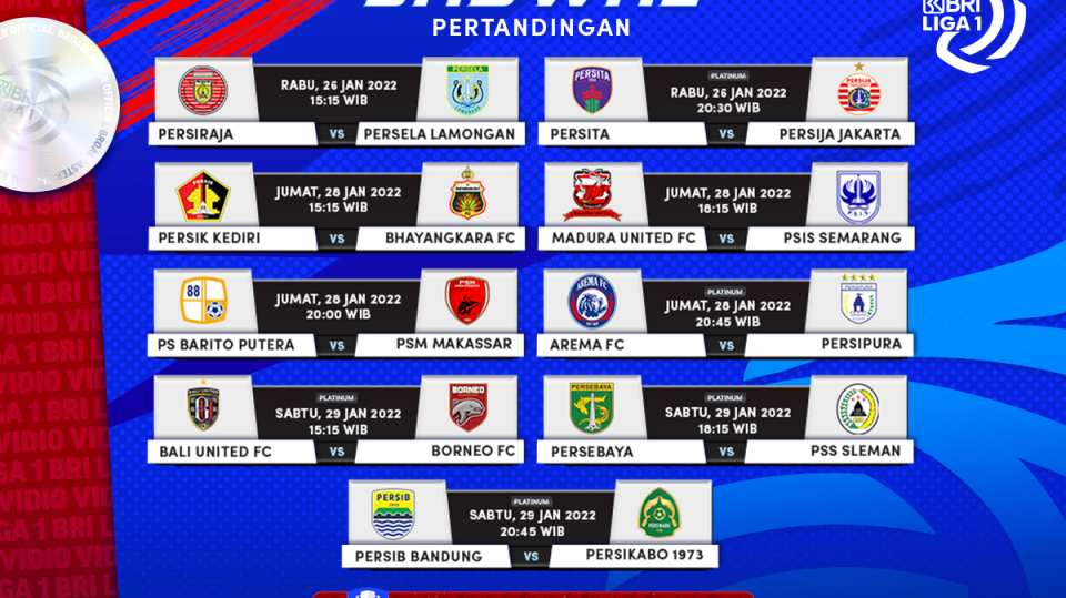 Ini Jadwal Liga 1 2021-22 Lengkap Pekan Ini dan Link Live Streamingnya!
