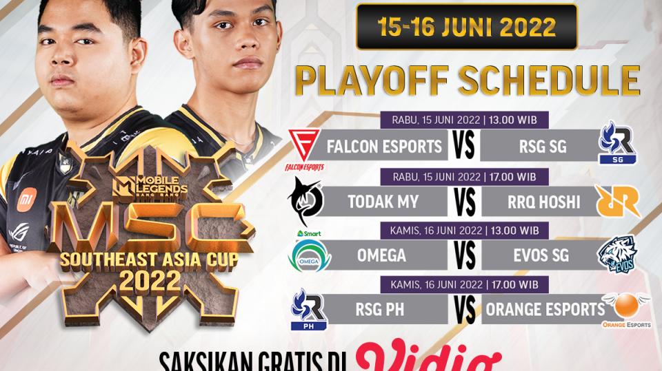 Jadwal MSC 2022 Playoffs Hari Ini, RRQ vs Todak