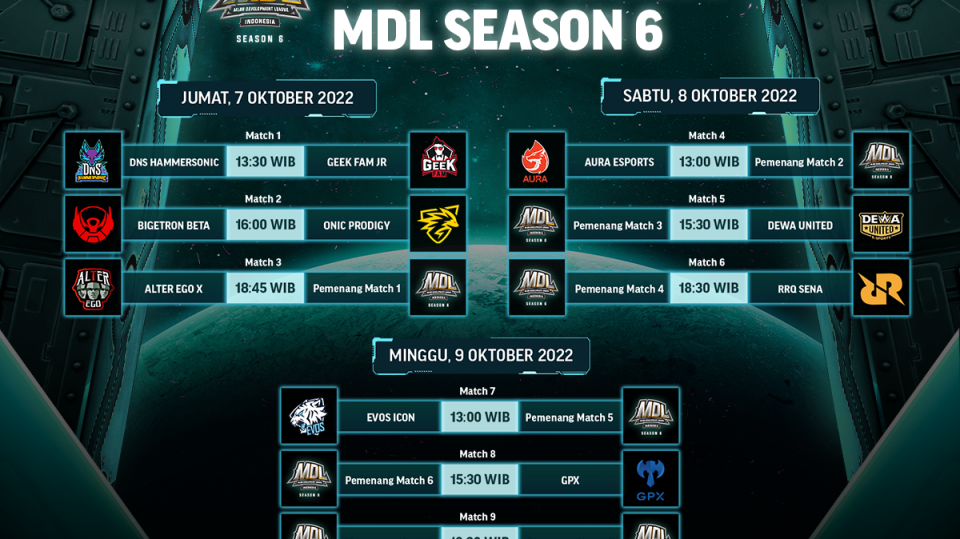 Jadwal MDL ID Season 6 Playoffs